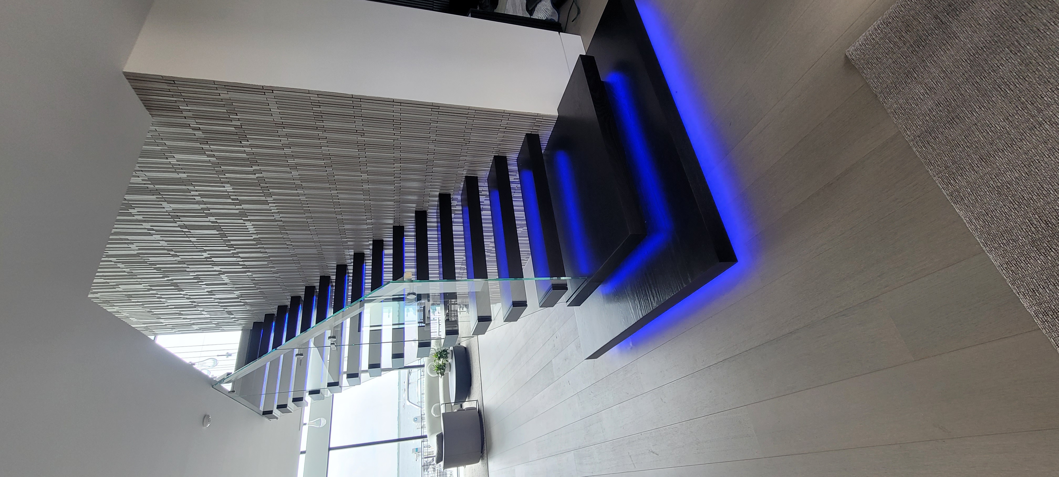 Blue LED Cantilever — view 2